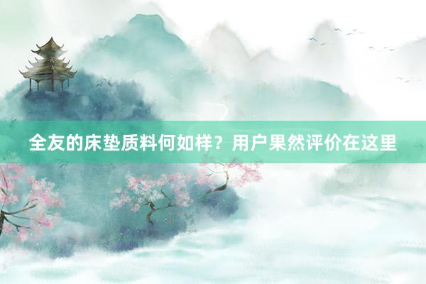 全友的床垫质料何如样？用户果然评价在这里