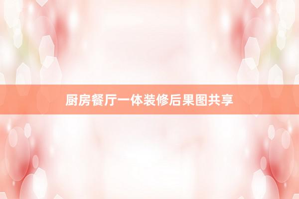 厨房餐厅一体装修后果图共享